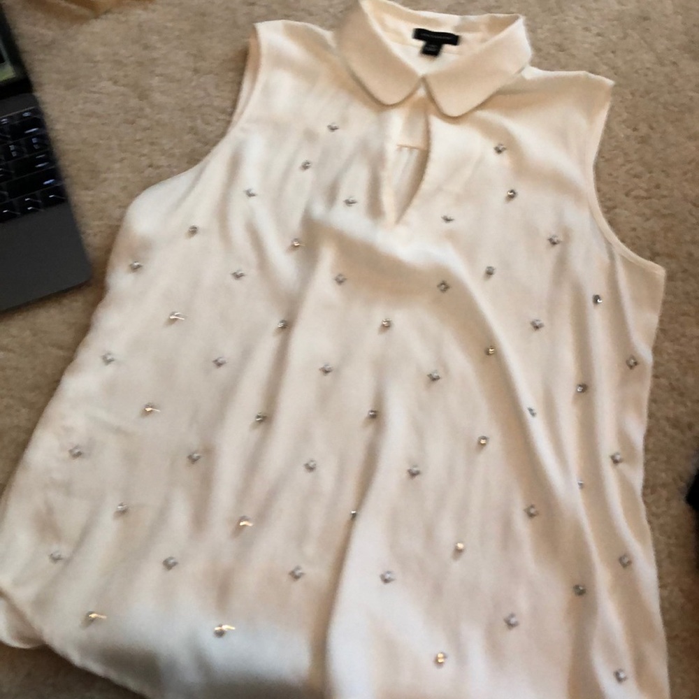 Ann Taylor sheer keyhole top